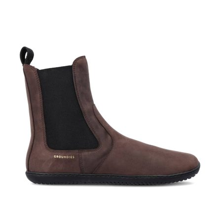 GROUNDIES CAMDEN Dark Brown | Chelsea zateplené barefoot boty 1