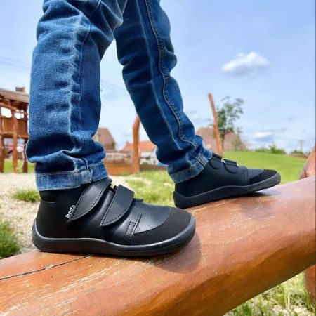 BEDA CELOROČNÍ JUST Black | Dětské celoroční barefoot boty