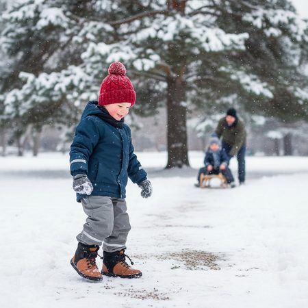 PEGRES ZIMNÍ BF40 0.1 Hnědá | Zateplené barefoot boty
