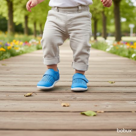 BOBUX XPLORER GO PUNCH Azure Blue | Dětské barefoot tenisky
