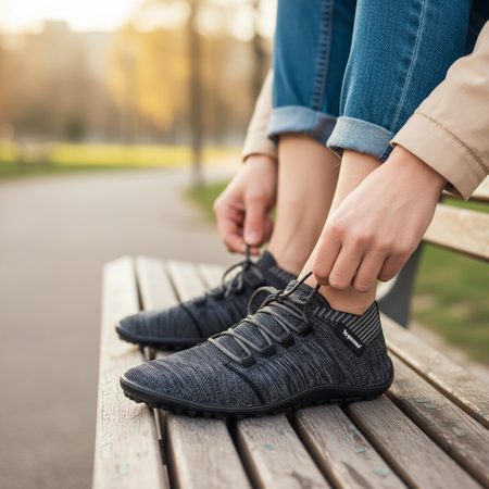 LEGUANO BEAT Anthracite | Barefoot tenisky