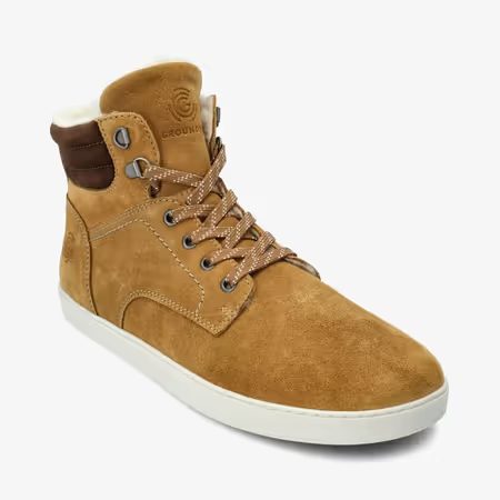 GROUNDIES VANCOUVER Camel | Pánské zimní zateplené barefoot boty