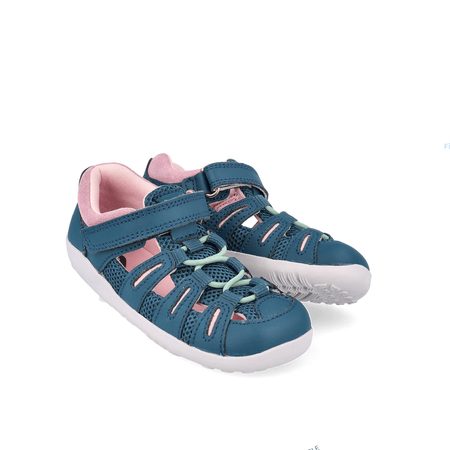 BOBUX SUMMIT Tidal Teal-Pink Diamond Multi | Dětské barefoot sandály  2