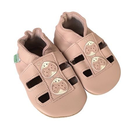 HOPI HOP KOŽENÉ CAPÁČKY SANDÁLKY Růžové Beruška | Dětské barefoot capáčky