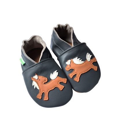 HOPI HOP LEATHER SLIPPERS HORSE