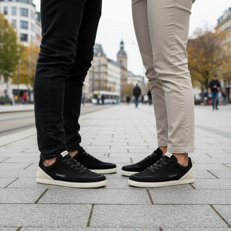 GROUNDIES® Zurich Black / Sand | Barefoot tenisky