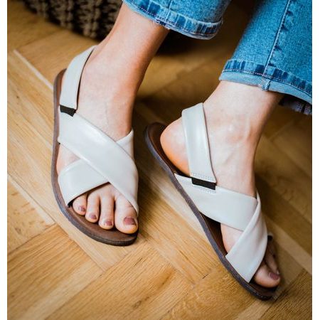 GROUNDIES VEGAN VERONA WOMEN Beige | Dámské barefoot sandály