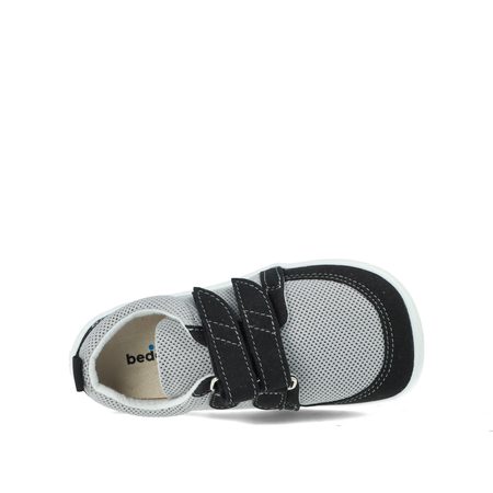 BEDA TENISKY BF 0001/TEX/W/D LUCAS White Black | Dětské barefoot tenisky