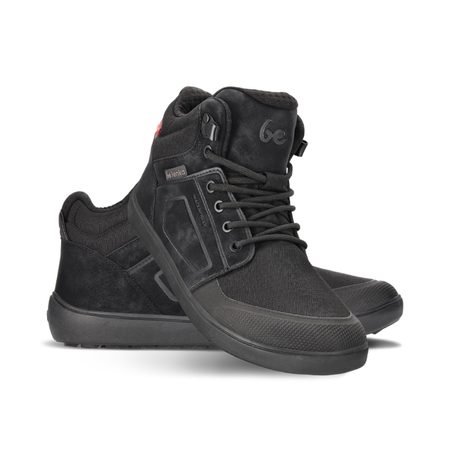 BE LENKA ZIMNÍ KOTNÍKOVÉ ArcticEdge - All Black | Zimní zateplené barefoot boty