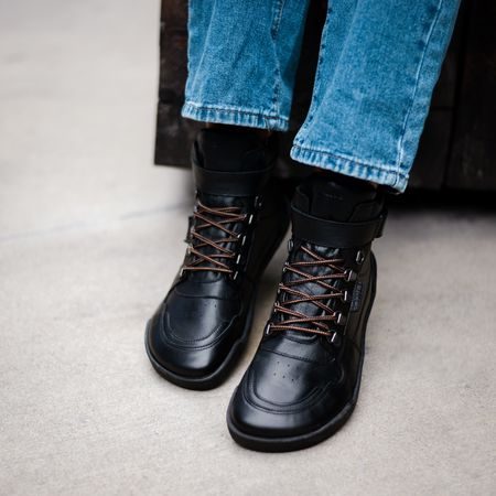 CRAVE GLASGOW 2.0 Black | Kotníkové barefoot boty