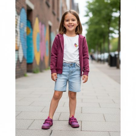 AFFENZAHN COTTON SNEAKER HAPPY BIRD Berry | Dětské barefoot tenisky