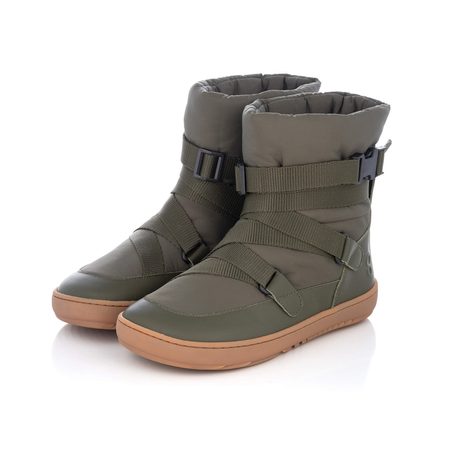 SHAPEN FROSTY 2.0 Olive | Zimní zateplené barefoot sněhule
