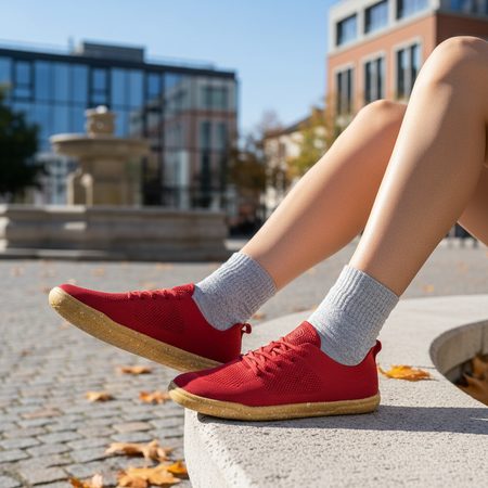 GROUNDIES ACTIVE KNIT WOMEN Red | Barefoot sportovní tenisky
