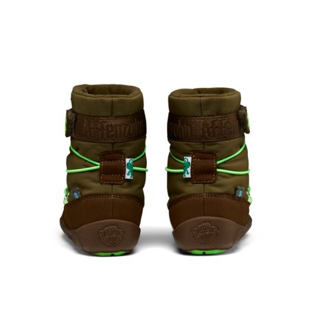 AFFENZAHN SNOWY WITTY VEGAN SNOWBOOT FROG Green Brown 7