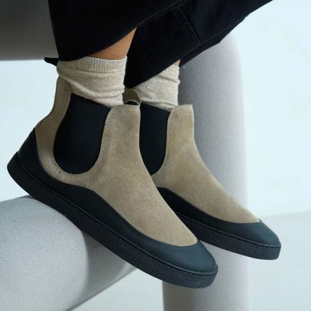 GROUNDIES SIENNA WOMEN Cappuccino Black | Dámské barefoot chelsea boty