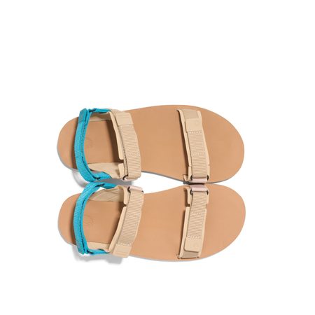 XERO SHOES D-Trail Irish Cream / Lake Blue | Dámské barefoot sandály
