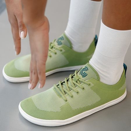 Barefoot Tenisky GROUNDIES® Active Knit Fern green / Ocean | Barefoot sportovní tenisky