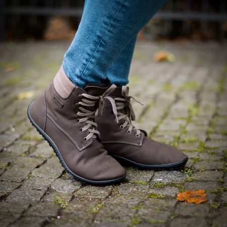 LEGUANO ICEBARE Brown | Kotníčkové zateplené barefoot boty