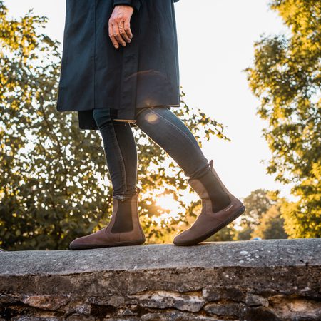 GROUNDIES CAMDEN WOMEN Dark Brown | Dámské chelsea zateplené barefoot boty