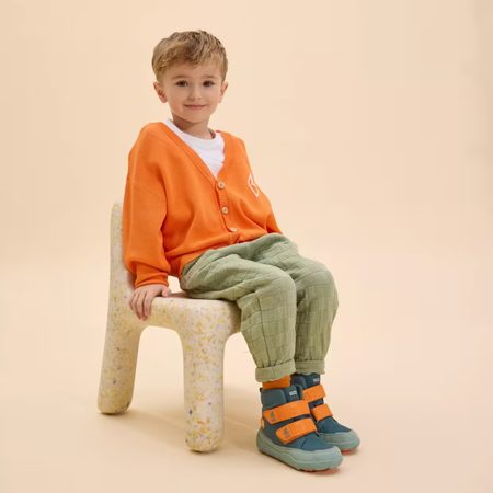 AFFENZAHN MIDBOOT VEGAN COMFY BUNNY Green | Dětské barefoot zateplené boty