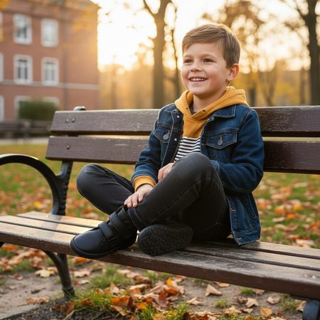 FRODDO ANKLE BOOTS II Black | Children's Year-Round Barefoot Shoes