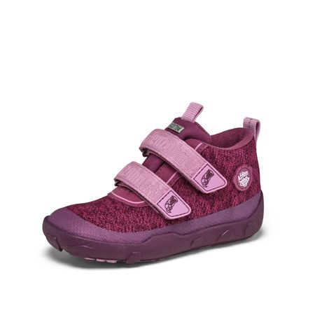 AFFENZAHN LOWBOOT KNIT HAPPY OTTER Berry | Dětské celoroční barefoot boty