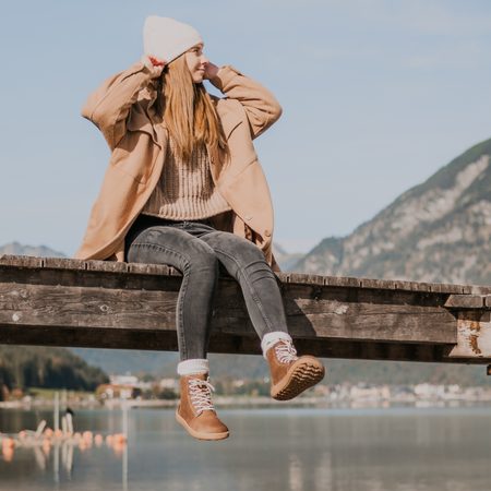 BE LENKA WINTER 3.0 Walnut Brown | Zimní zateplené barefoot boty