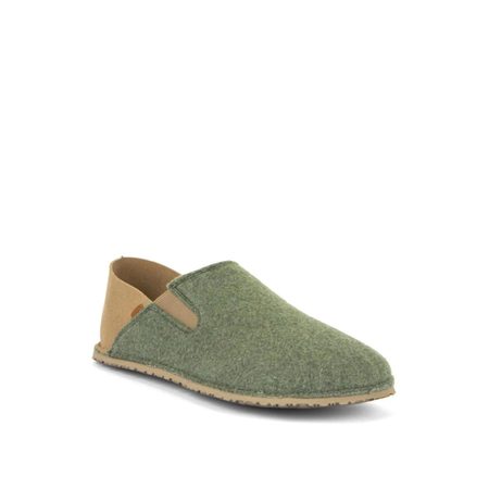 FRODDO SLIP-ON WOOLY Olive | Barefoot přezůvky
