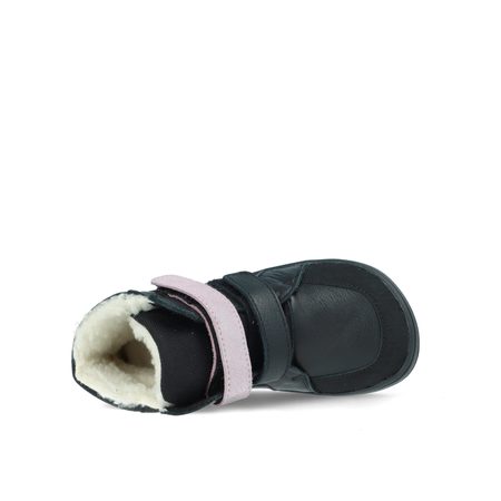 BABY BARE FEBO WINTER Sparkle Black Asfaltico | Dětské zimní zateplené barefoot boty