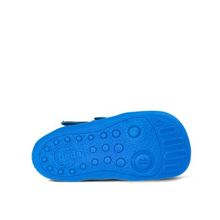 BEDA ZIMNÍ VYŠŠÍ SKY Blue - užší kotník | Dětské zimní zateplené barefoot boty