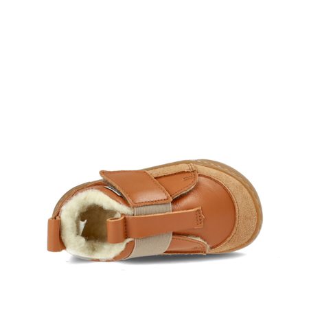 PEGRES PRVNÍ ZIMNÍ BOTIČKY SBF64W Hnědá | Dětské první barefoot zateplené botičky