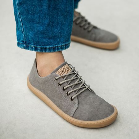 FRODDO SNEAKER VEGAN LACES II Grey | Barefoot tenisky