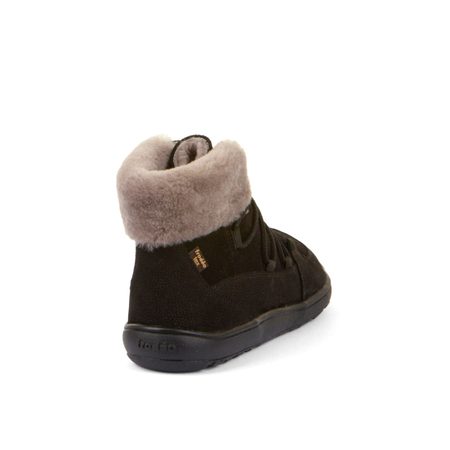 FRODDO UP FURRY W TEX Black | Zimní zateplené barefoot boty