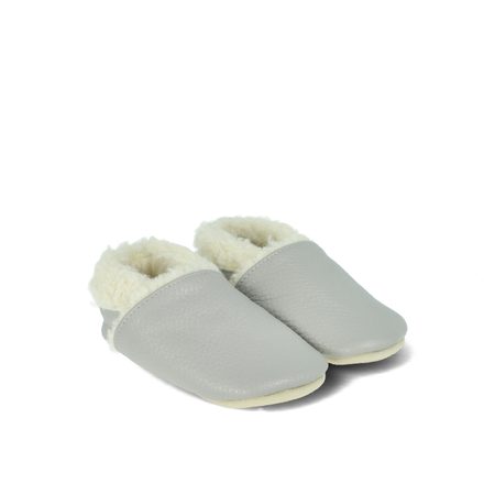 CRAVE CRAVITOS WINTER WOOL Šedé | Dětské zateplené barefoot capáčky