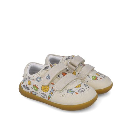 GARVALÍN TENISKY CANVAS Beige | Dětské barefoot tenisky 2