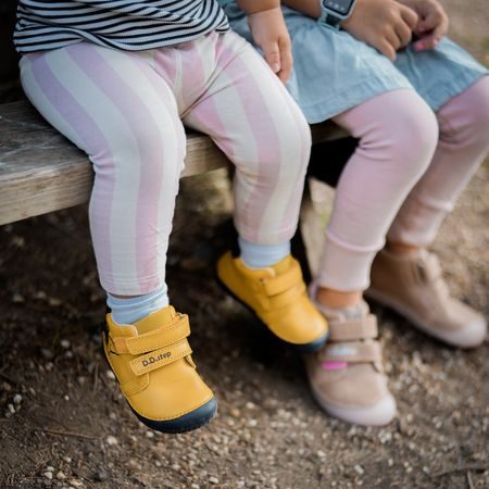 D.D.STEP S070-42919 CELOROČNÍ TENISKY Yellow | Dětské celoroční barefoot boty