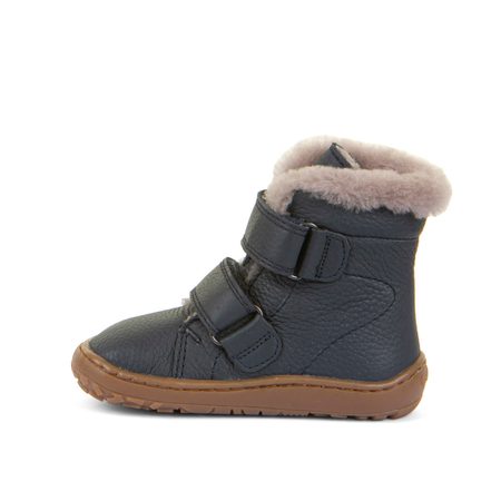 FRODDO KOTNÍKOVÉ ZIMNÍ FURRY BOOT Dark Blue | Dětské zimní zateplené barefoot boty