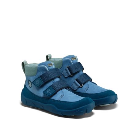 AFFENZAHN LOWBOOT LEATHER FRIENDY SHARK Blue | Dětské celoroční barefoot boty