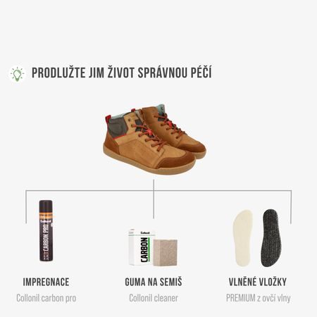 CRAVE BILBAO 2.0 Cognac | Kotníkové barefoot boty