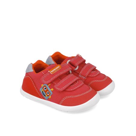 BIOMECANICS TENISKY WIDER CANVAS Red | Dětské barefoot tenisky