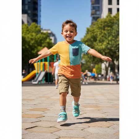 BOBUX SUMMIT Turquoise + Steam | Dětské barefoot sandály