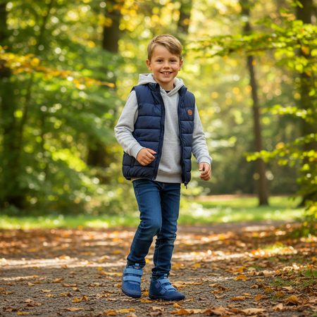 AFFENZAHN LOWBOOT KNIT HAPPY ELEPHANT Blue | Children's Year-Round Barefoot Shoes
