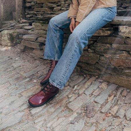 SHAPEN MAVERICK Plum | Kotníkové barefoot boty