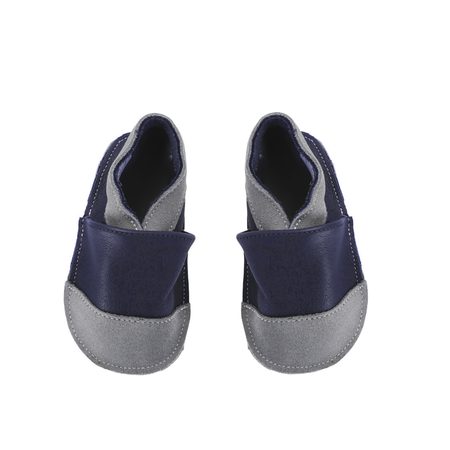 HOPI GO! BAREFOOT KOŽENÉ CAPÁČKY Modré | Dětské barefoot capáčky