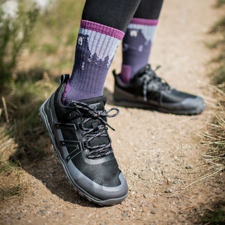 XERO SHOES SCRAMBLER TRAIL LOW WP Black / Asphalt | Barefoot outdoorové boty