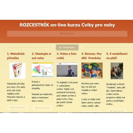 Cviky pro nohy – Základní kurz on-line