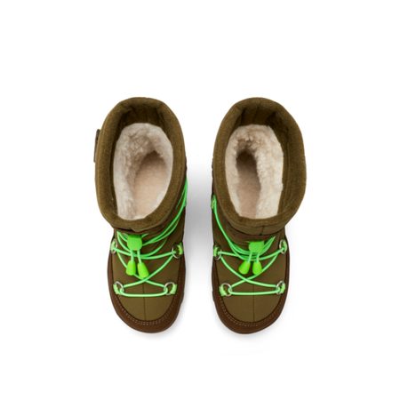 AFFENZAHN SNOWY WITTY VEGAN SNOWBOOT FROG Green Brown 5