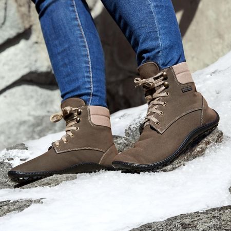 LEGUANO ICEBARE Brown | Kotníčkové zateplené barefoot boty 7