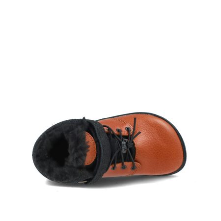 PEGRES ZIMNÍ BF40 0.1 Hnědá | Zateplené barefoot boty