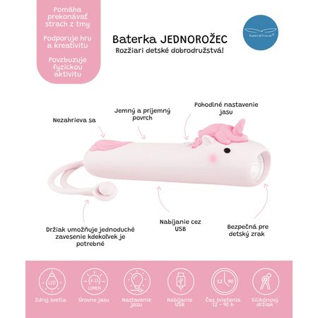 DĚTSKÁ BATERKA Jednorožec
